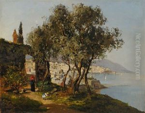 Am Golf Von Neapel by Gerolamo Varese