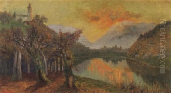 Flusslandschaft In Abendstimmung - view 1