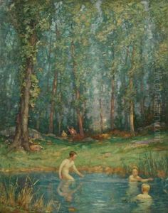 Boys Swimming by George Varian