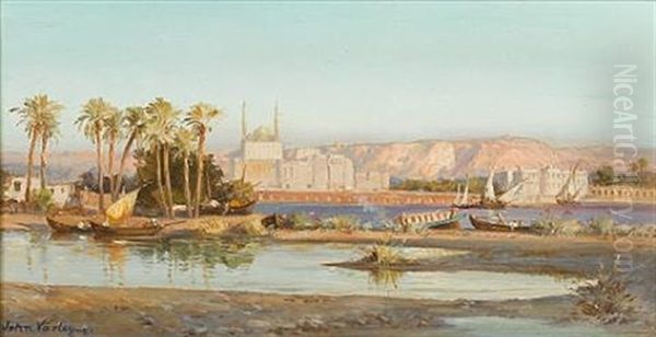 View Of The Mosque Of The Citadel From Gezira, Cairo - view 1