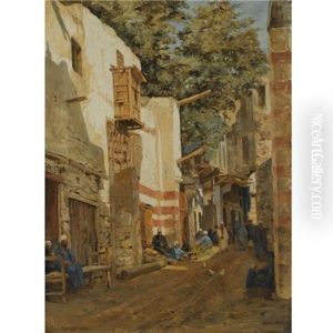 Street Of The Sharouri, Cairo by John Varley the Younger