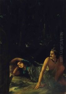 Nala And Damyanti by Raja Ravi Varma