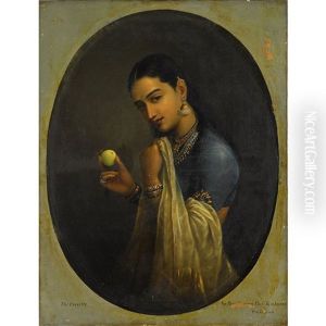 The Coquette by Raja Ravi Varma