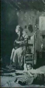 Grandmother And Child by Antonio Varni