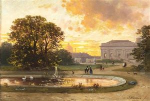 View Of The Schwarzenbergplatz by Giovanni (Johann) Varone