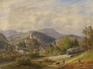 Blick Auf Kaumberg Im Triestingtal by Giovanni (Johann) Varone