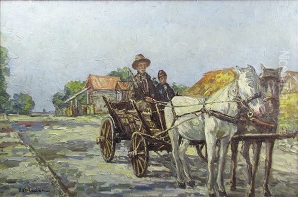Cart With Horses - view 1