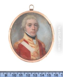 An Officer, Wearing Red Coatee With Cream Facings And Gold Epaulettes Over Frilled White Chemise And Black Stock, White Cross Belt With Gold