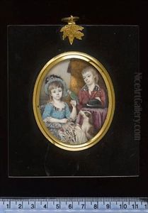 A Double Portrait Of Thomas Swymmer Champneys And His Sister Caroline Chamnpneys by Lewis (of Bath) Vaslet