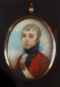 Portrait Of A Young Georgian Junior Officer Of A Royal Regiment