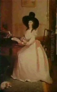 Portrait Of Elizabeth Maria Chevallier by Lewis (of Bath) Vaslet