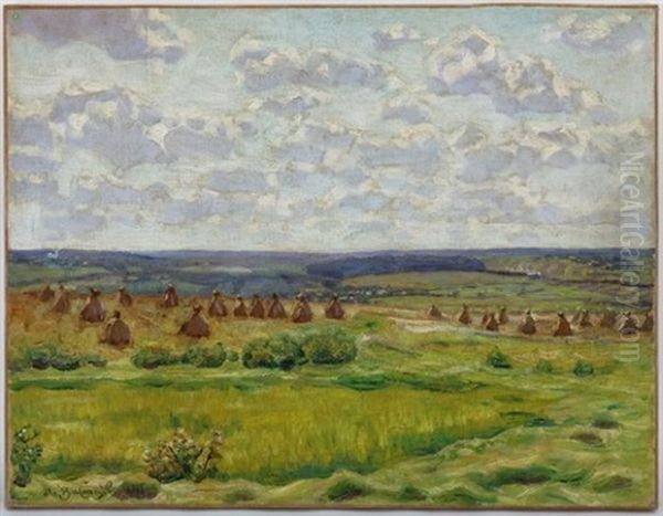 Paysage Aux Meules De Foin - view 1