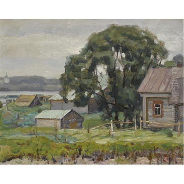 The Church Across The River At Zagoryanskoe - view 1
