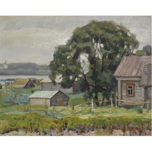 The Church Across The River At Zagoryanskoe by Appolinari Mikhailovich Vasnetsov
