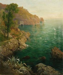 Sonnenuntergang An Der Kuste Von Capri by Appolinari Mikhailovich Vasnetsov