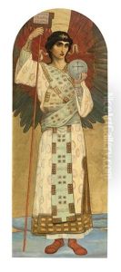 Der Heilige Erzengel Michael (+ Der Heilige Erzengel Gabriel; Pair) by Viktor Vasnetsov
