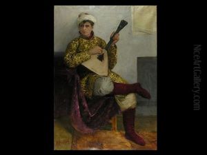 Der Dichter Sergei Jessenin Im Kostum Fur Den Russischen Ball In Tsarkoe Selo Im Jahr 1916 by Viktor Vasnetsov