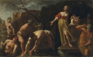 Latona Turning The Lycian Peasants Into Frogs by Anton Maria Vassallo