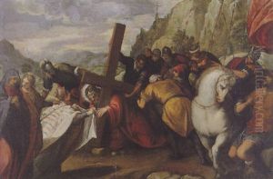 Christ On The Road To Calvary With St. Veronica And The Sudarium by Antonio da Vassilacchi
