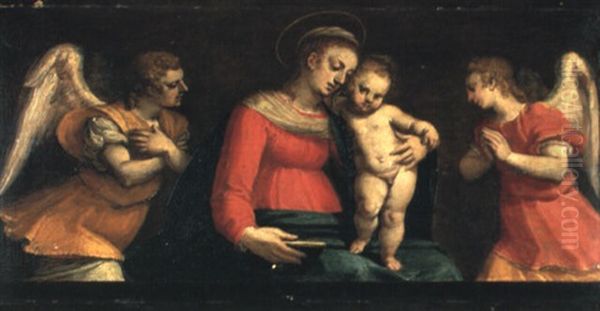 The Madonna And Child With Adoring Angels - view 1