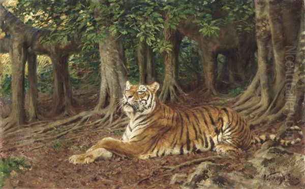 A Tiger In A Forest - view 1