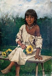 Girl With Sunflower (leanyka Napraforgoval)