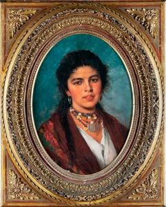 Fiatal Leany Portreja by Gyoergy Vastagh