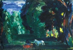 Park In Tata by Janos Vaszary