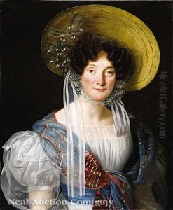 Portrait Of A French Woman, Probably Catherine Fournier, Mother Of Alphonsine De Libeert by Jean-Joseph Vaudechamp