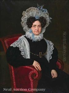 Portrait Of Marie Emeranthe Becnel Brou (madame Samuel Herman) by Jean-Joseph Vaudechamp