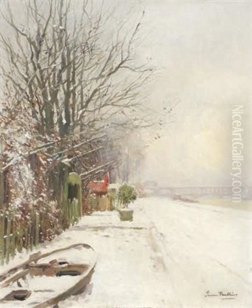 Les Quais De Seine Sous La Neige - view 1