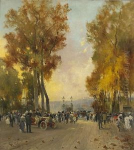Bois De Boulogne, Le Mont Valerien by Pierre Louis Leger Vauthier