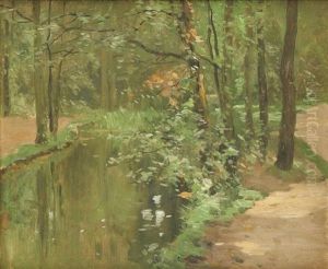 Bord De Riviere by Pierre Louis Leger Vauthier
