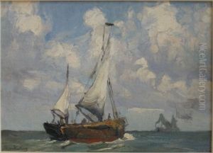 Le Bateau A Voiles by Pierre Louis Leger Vauthier