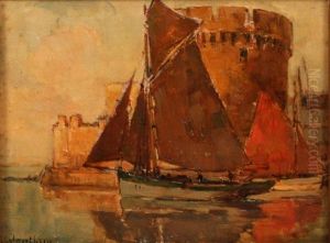 Landscape by Ernest Germain Vauthrin