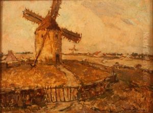 Landscape by Ernest Germain Vauthrin