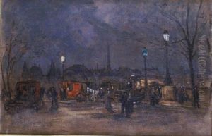 Promenade Nocturne by Ernest Germain Vauthrin