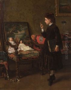 Schon Brav Sein, Solange Ich Weg Bin by Marc Louis Benjamin Vautier the Elder