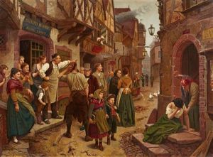 The Apprehended Thief by Marc Louis Benjamin Vautier the Elder