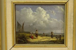 Vissers Op Het Strand by Frans Arnold Breuhaus de Groot