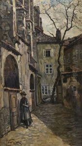 At St. Anne"s Church In Prague by Frantisek Vavrina