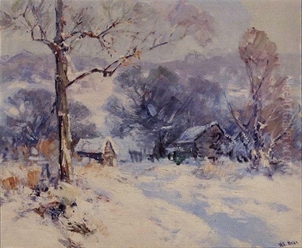 Cabins In Winter Landscape - view 1