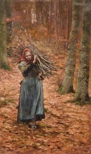 Campesina Recogiendo Lena En El Bosque Campesina Recogiendo Lena En El Bosque