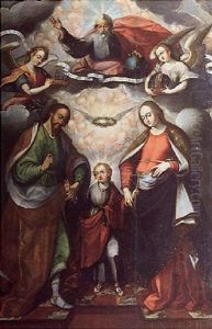 The Heavenly And Earthly Trinities by Alonso Vazquez