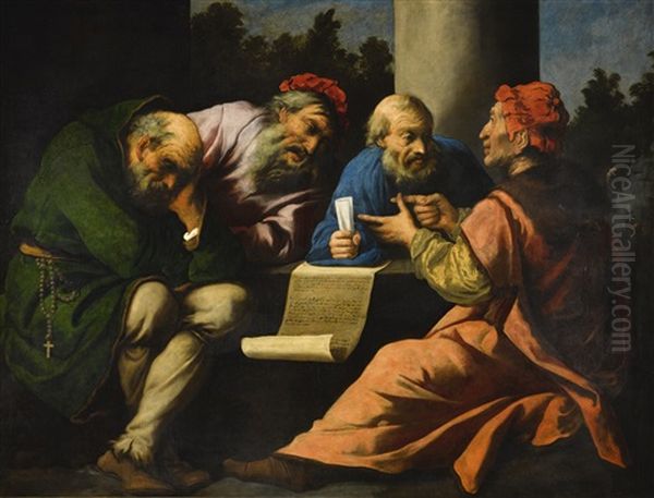 A Dispute Among The Doctors, Possibly The Four Fathers Of The Church - view 1