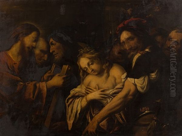 Christ And The Adultress - view 1