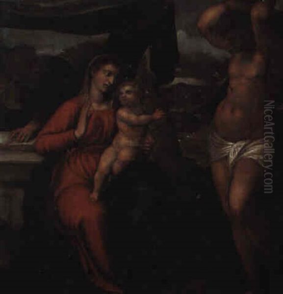 Die Heilige Familie Mit Dem Heiligen Sebastian - view 1