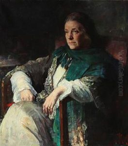 Dameportraet by Herman Albert Gude Vedel