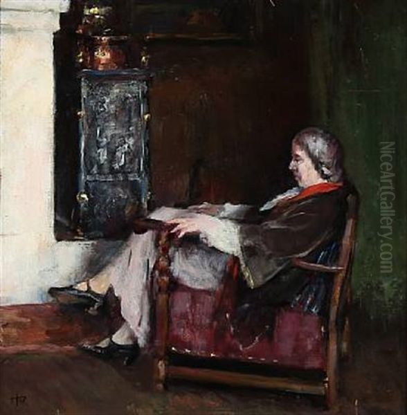 Interior With An Elderly Woman - view 1
