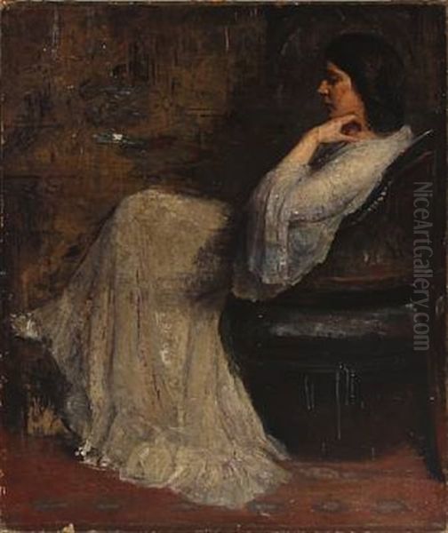 The Wife Of The Artist In A White Dress - view 1